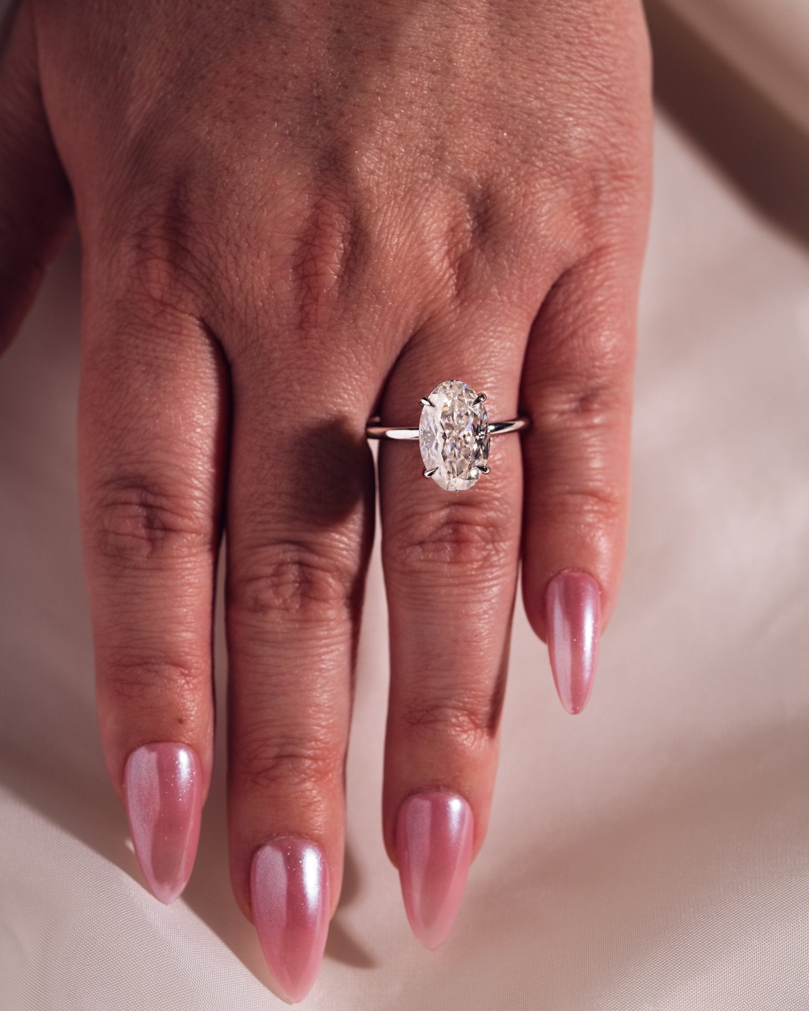 Cushion Hidden Halo Lab Grown Diamond Engagement Ring